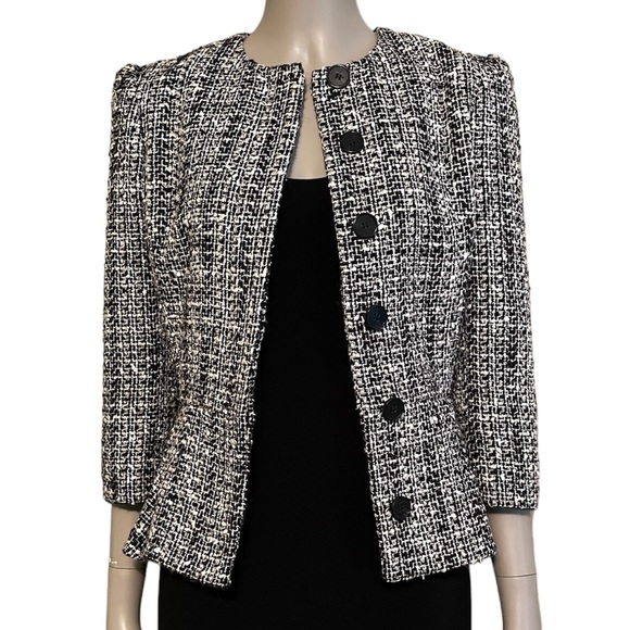 Alexander McQueen Tweed Peplum Blazer - Picture 7 of 14